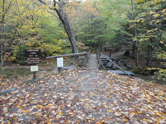 The Lonesome Lake Trail trailhead at Lafayate Place