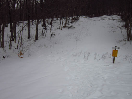 Kinsman Ridge Trail trailhead near the base of the tramway