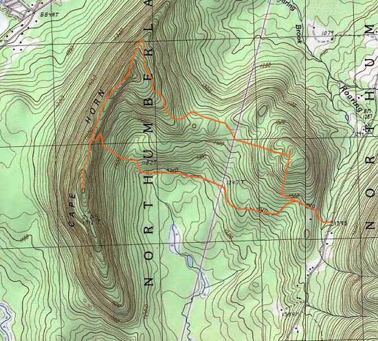Topographic map of Cape Horn, Cape Horn - East Peak