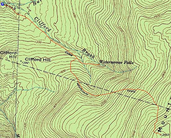 Topographic map of Carr Mountain - Click to enlarge