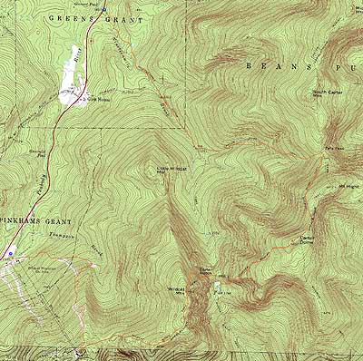 Topographic map of Carter Dome, Wildcat A, Wildcat B, Wildcat C, Wildcat D - Click to enlarge