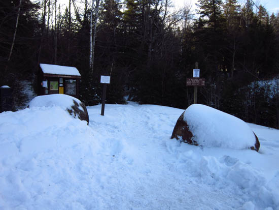 The Nineteen Mile Brook Trail trailhead on Route 16