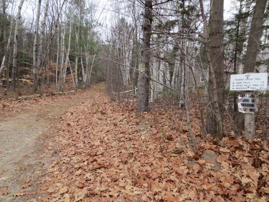 The Peabody Brook Trail trailhead