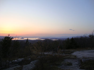 Lake Winnipesauke and the southern White Mountains as seen from Caverly Mountain - Click to enlarge
