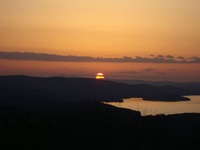 The sunset as seen from Caverly Mountain - Click to enlarge