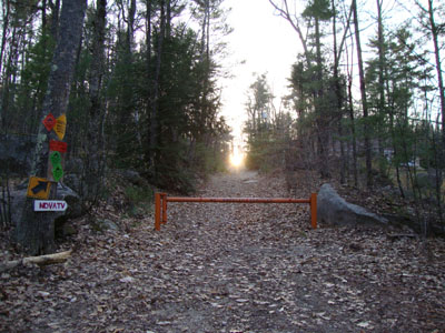 The gated Caverly Road off Kings Highway