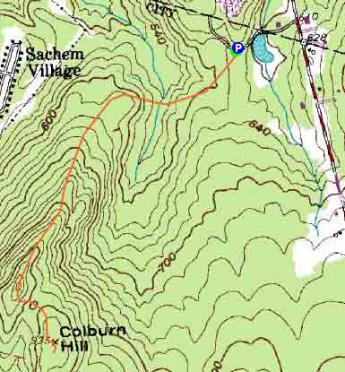 Topographic map of Colburn Hill