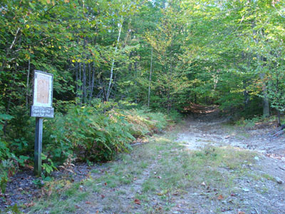 The trailhead to the old road to the trail to Copple Crown Mountain