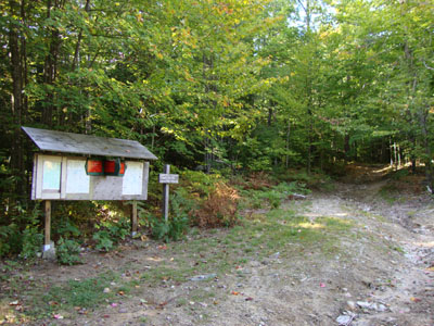 The trailhead to the old road to the trail to Copple Crown Mountain