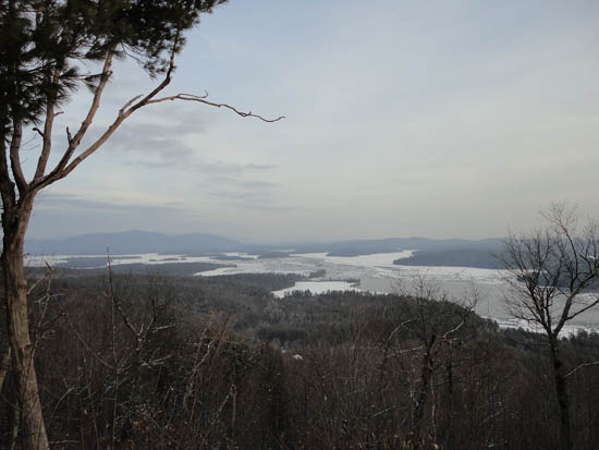 Looking at Red Hill and Squam Lake from the Cotton Mountain vista - Click to enlarge