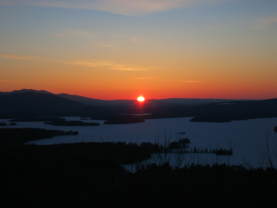 Sunrise from the viewpoint near the southeast peak of Cotton Mountain - Click to enlarge