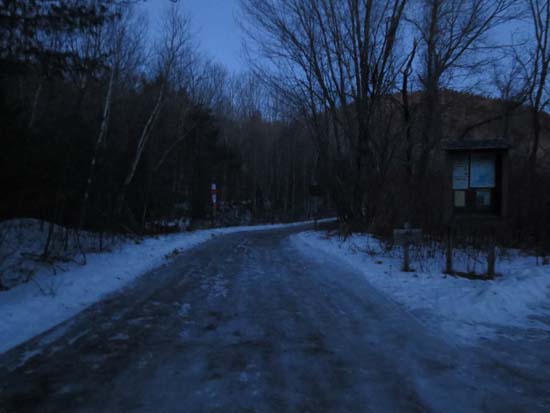 The Cotton Mountain Trail trailhead off Route 113