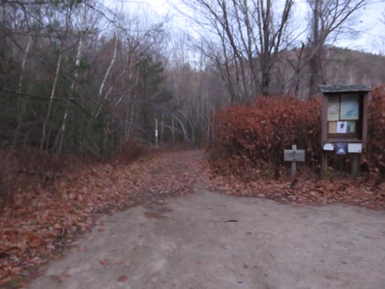 The Cotton Mountain Trail trailhead off Route 113