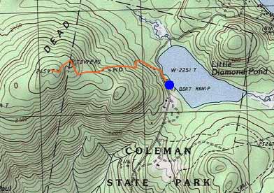 Topographic map of Dead Water Ridge - Southeast Peak