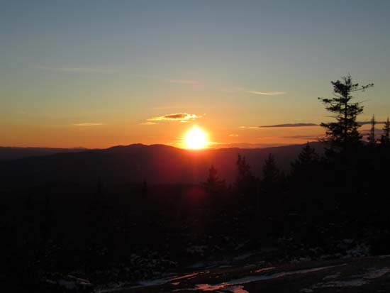 The sunset as seen from near the summit of Dickey Mountain - Click to enlarge