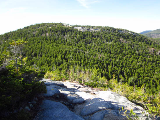 Looking down the Welch-Dickey Loop Trail at Dickey Mountain