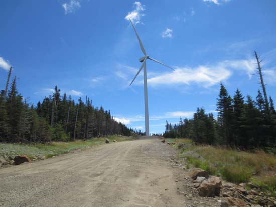 A wind turbine near Dixville Peak