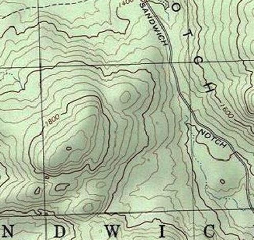 Topographic map of Doublehead Mountain - North Peak