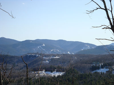 Looking at the Attitash ski area from near the Duck's Head summit - Click to enlarge