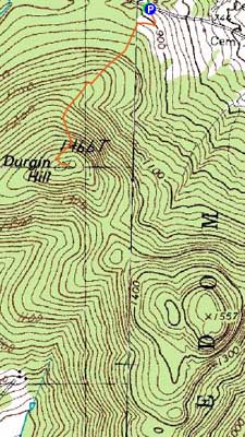 Topographic map of Durgin Hill - Click to enlarge
