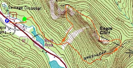 Topographic map of Eagle Cliff