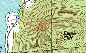 Topographic map of Eagle Cliff