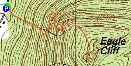 Topographic map of Eagle Cliff