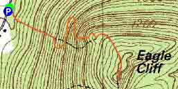 Topographic map of Eagle Cliff