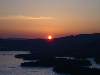 The sunset over Squam Lake - Click to enlarge