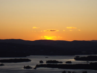 The sunset over Squam Lake - Click to enlarge