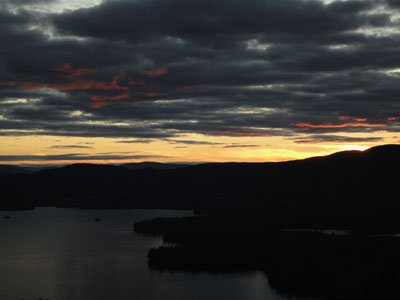 The sunset over Squam Lake - Click to enlarge