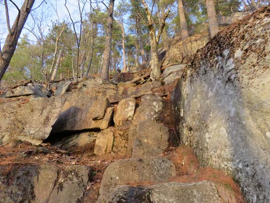 The Eagle Cliff Trail cliffs section