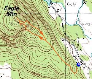 Topographic map of Eagle Mountain