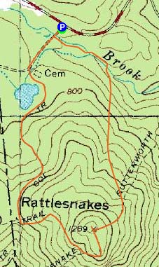 Topographic map of East Rattlesnake
