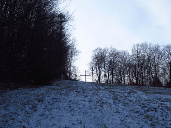 Looking up the Eustis Hill ski slope
