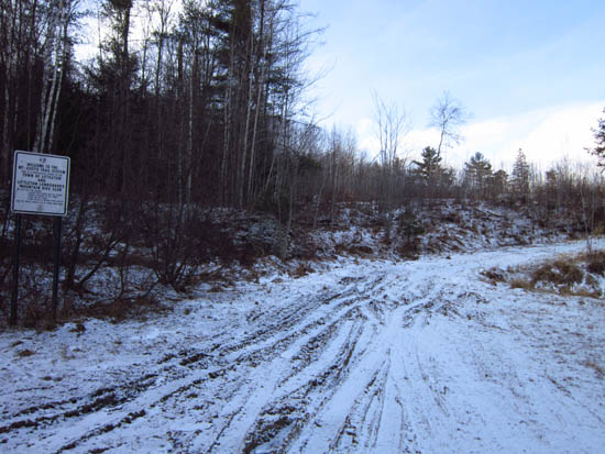 The beginning of the old ski area access road