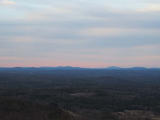 Slight sunset colors from the southeastern Fort Mountain ledges - Click to enlarge