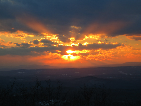 The sunset from Fort Mountain - Click to enlarge