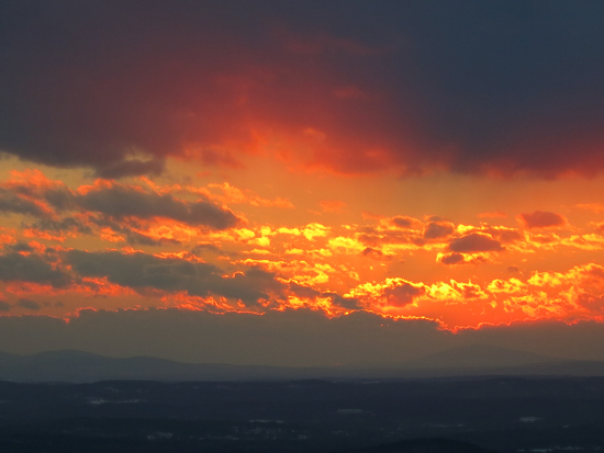The sunset from Fort Mountain - Click to enlarge