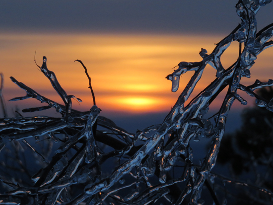 The sunset from Fort Mountain - Click to enlarge