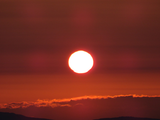 The sunset from Fort Mountain - Click to enlarge