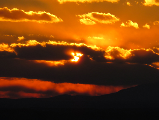 The sunset from Fort Mountain - Click to enlarge