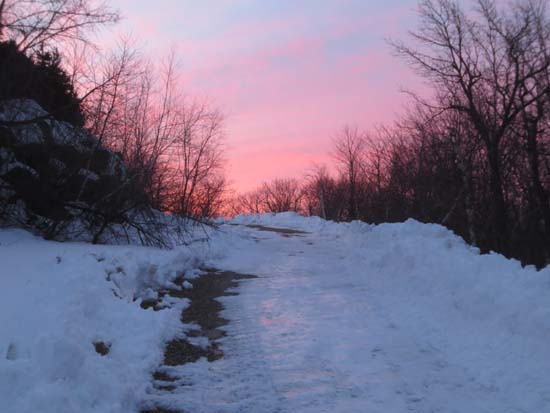 Looking up the road to Fort Mountain