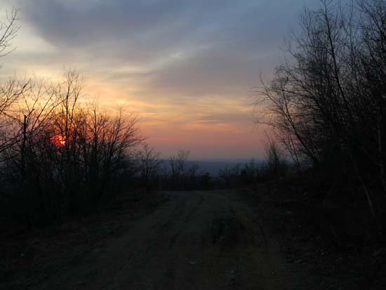 Looking down the road to Fort Mountain