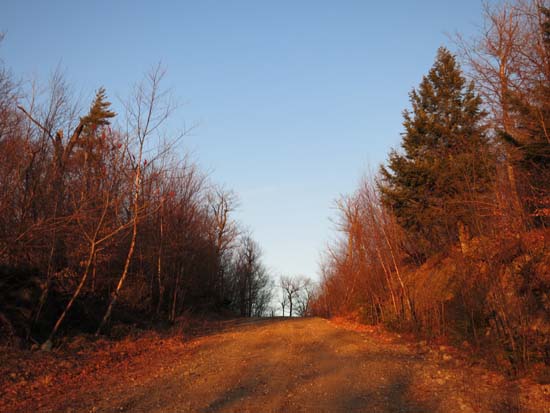 Looking up the road to Fort Mountain