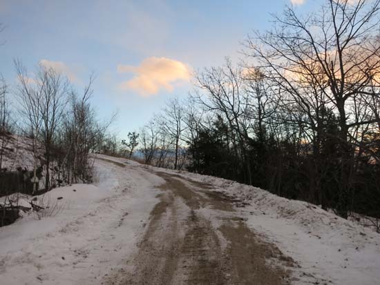 Looking up the road to Fort Mountain