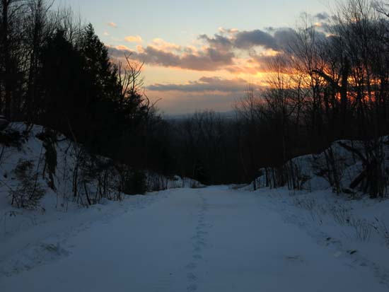Looking down the road to Fort Mountain