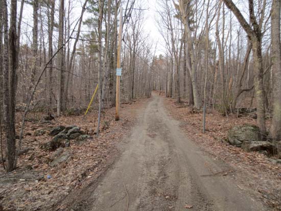 The beginning of the access road to Fort Mountain