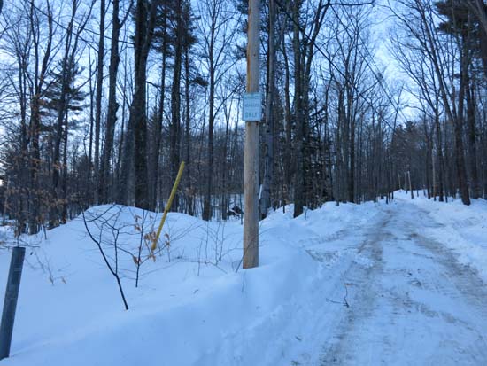 The beginning of the access road to Fort Mountain