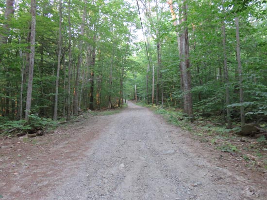 The beginning of the access road to Fort Mountain